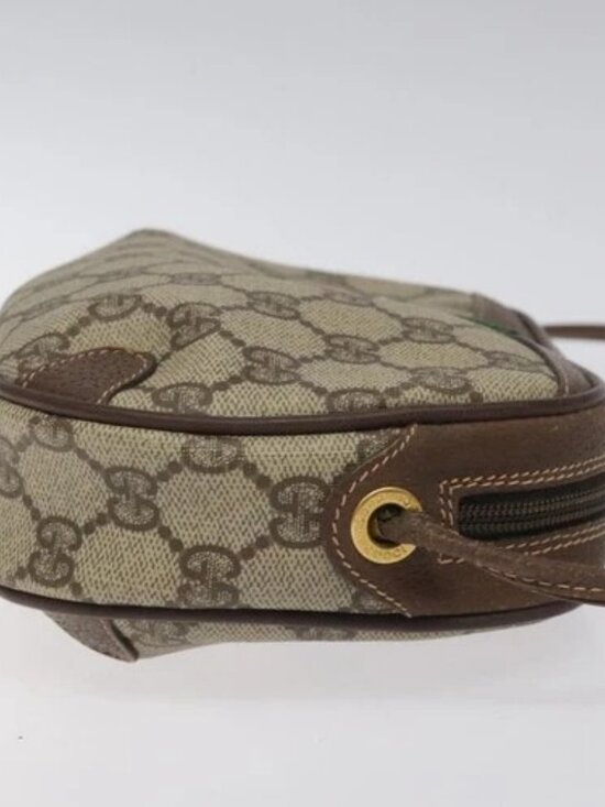 GUCCI GG Supreme Web Sherry Line Shoulder Bag PVC Beige 156 02 066 Auth BD958 - Picture 3 of 15